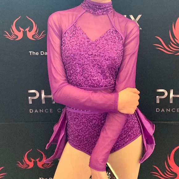 Tap/jazz costume, purple, small adult, weissman’s - Picture 3 of 6